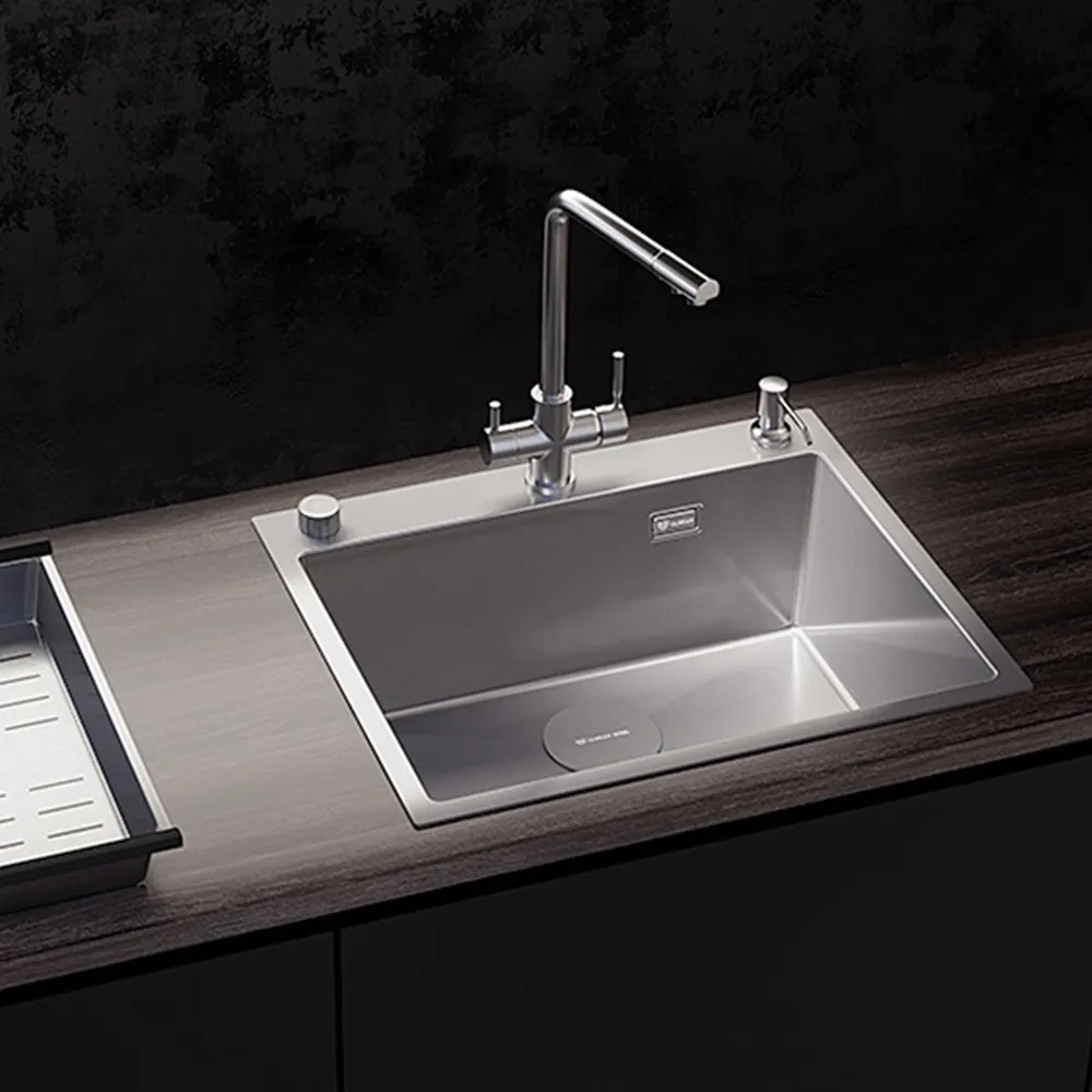 Кухонная мойка Ulgran Steel 600х500, брашированная сталь