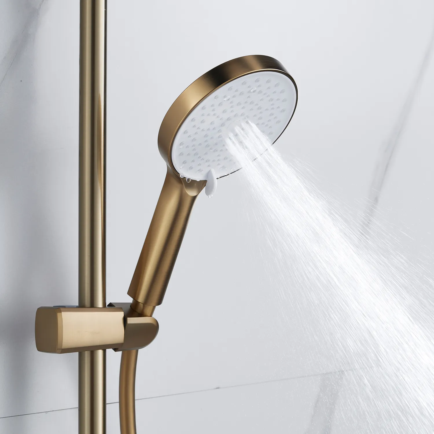 Душевая система Shevanik S4726G, золотой сатин