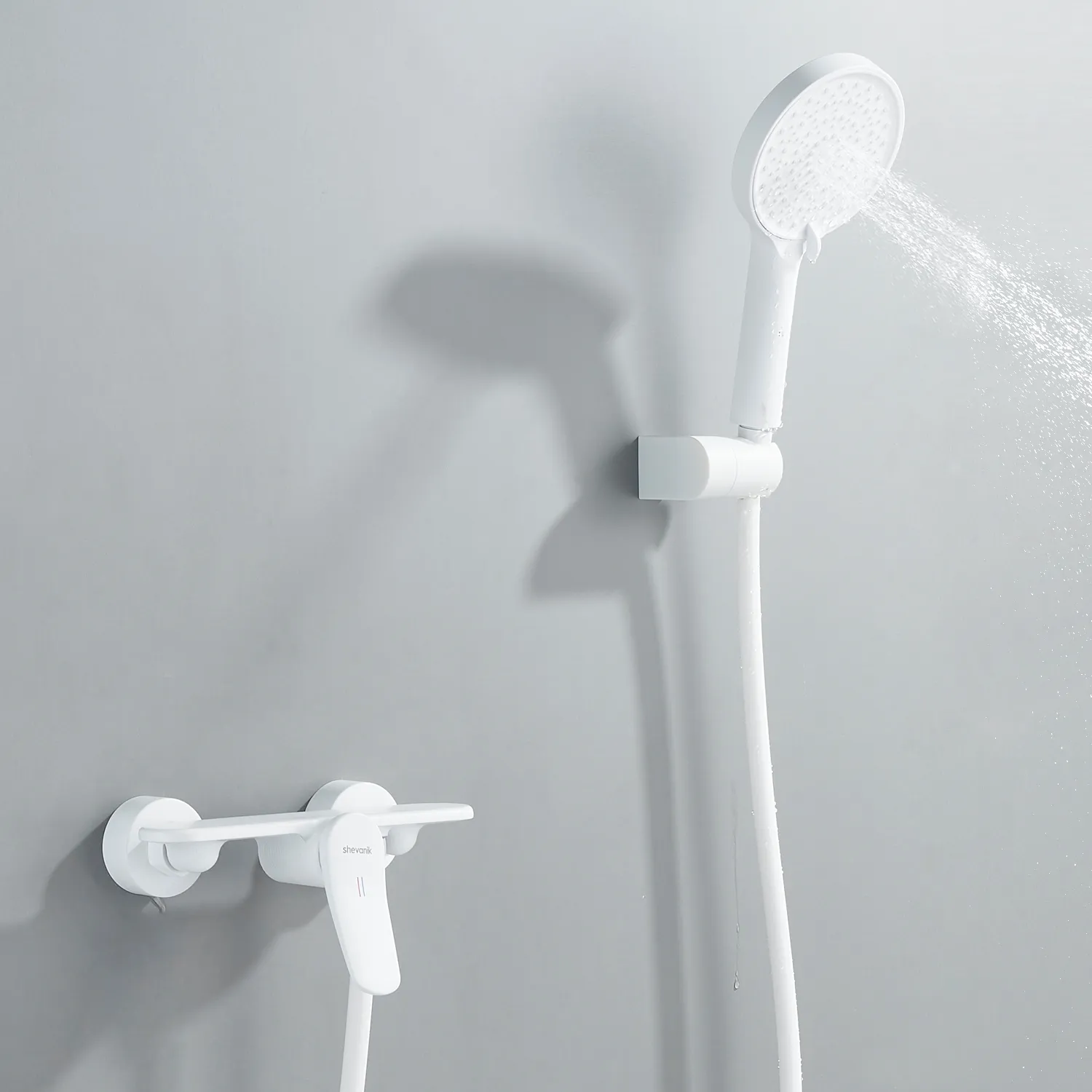 Смеситель для душа Shevanik S4716C, белый