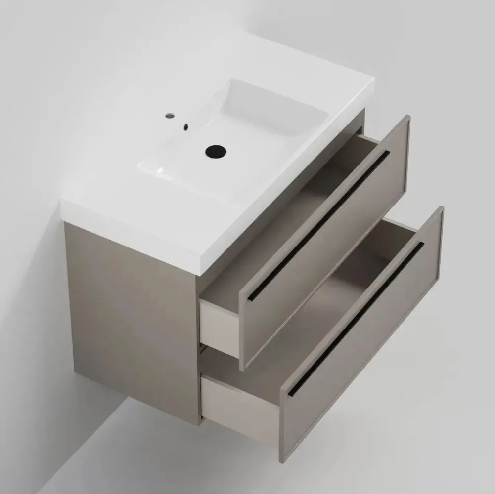 Тумба под раковину подвесная La Fenice Elba TWIN FNC-01-ELB-C-80-2, бежевая