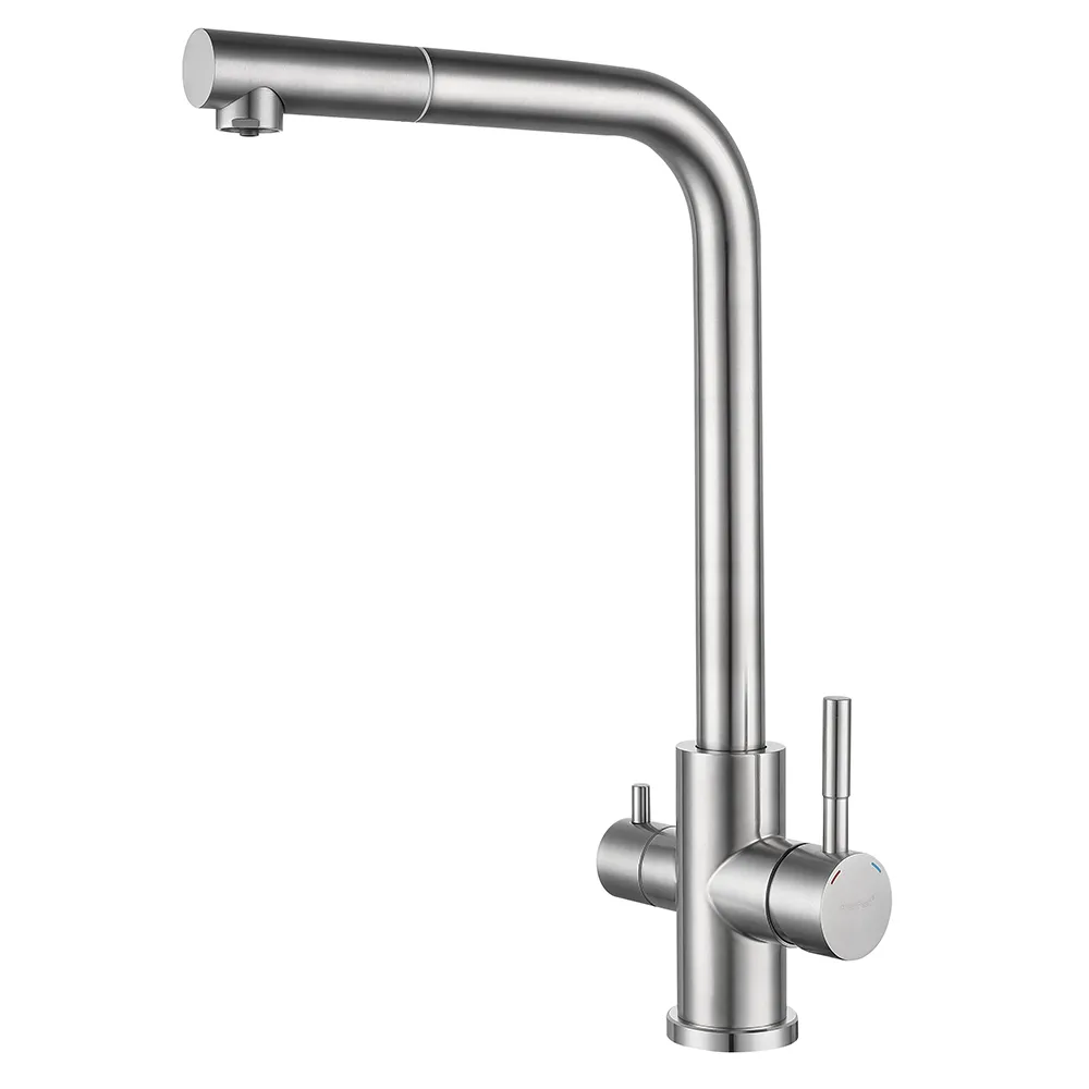 Смеситель для кухни с подключением фильтра GranFest Z-5421, нержавейка