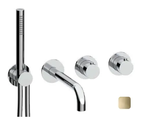 Смеситель для ванны и душа Almar Water Control Modular, Gold Polished PVD (E180135.GO)