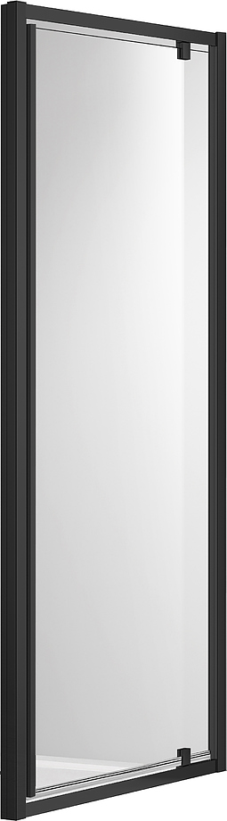 AQ ARI PI 09020BL Душевая дверь AQUATEK, распашная 900x2000 профиль черный, стекло прозрачное