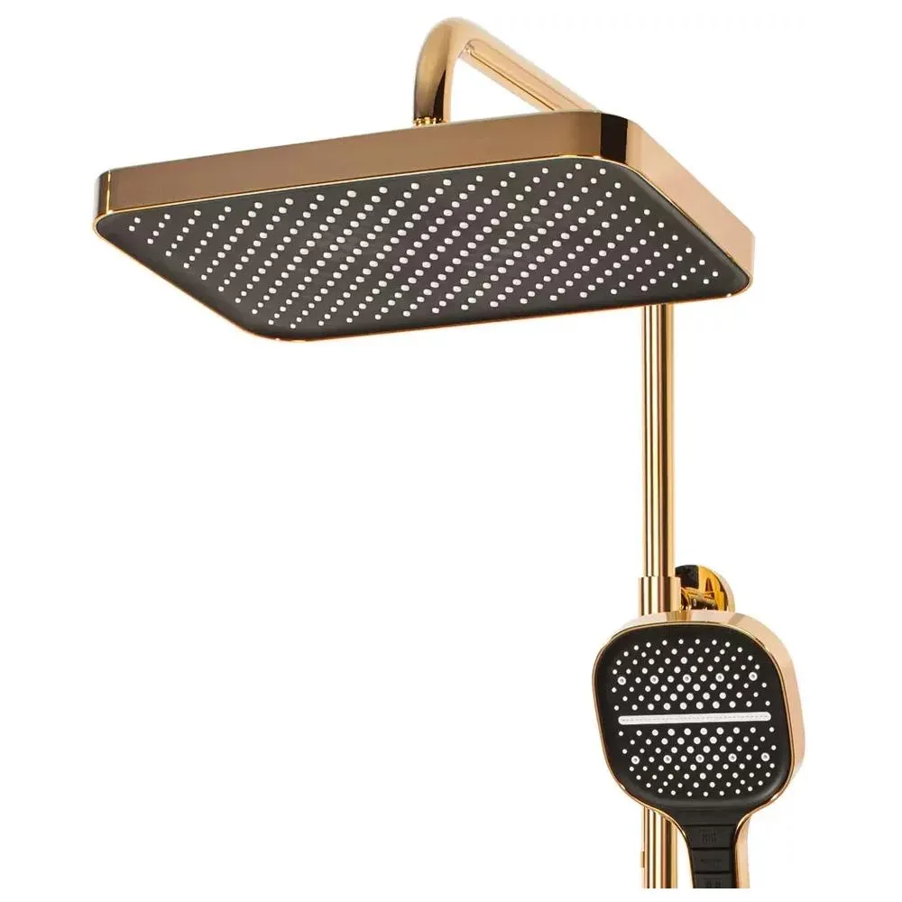 Душевая система с термостатом Hansberge H5055GO, золото