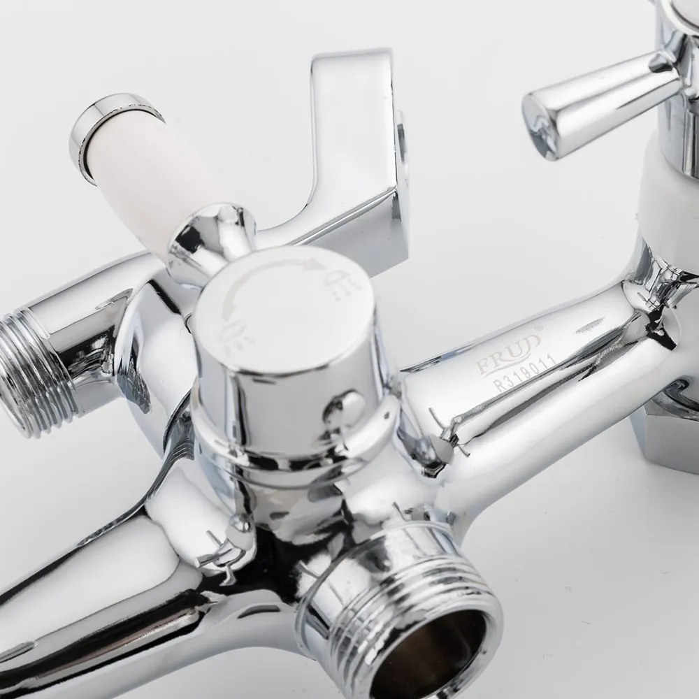 Смеситель для ванны FRUD R22118-7, хром;белый