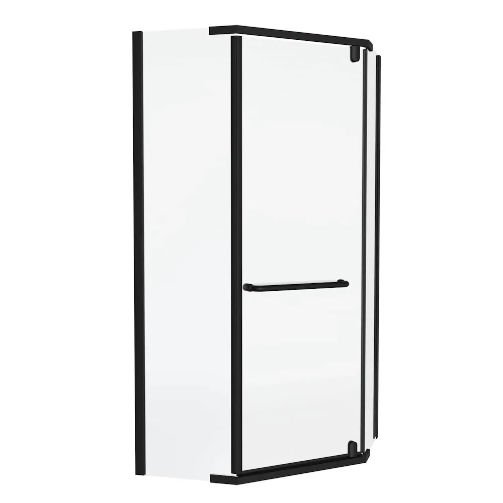 Душевой уголок Knotlor FCD090CG0BL 5-тиугольный 90х90х200, черный