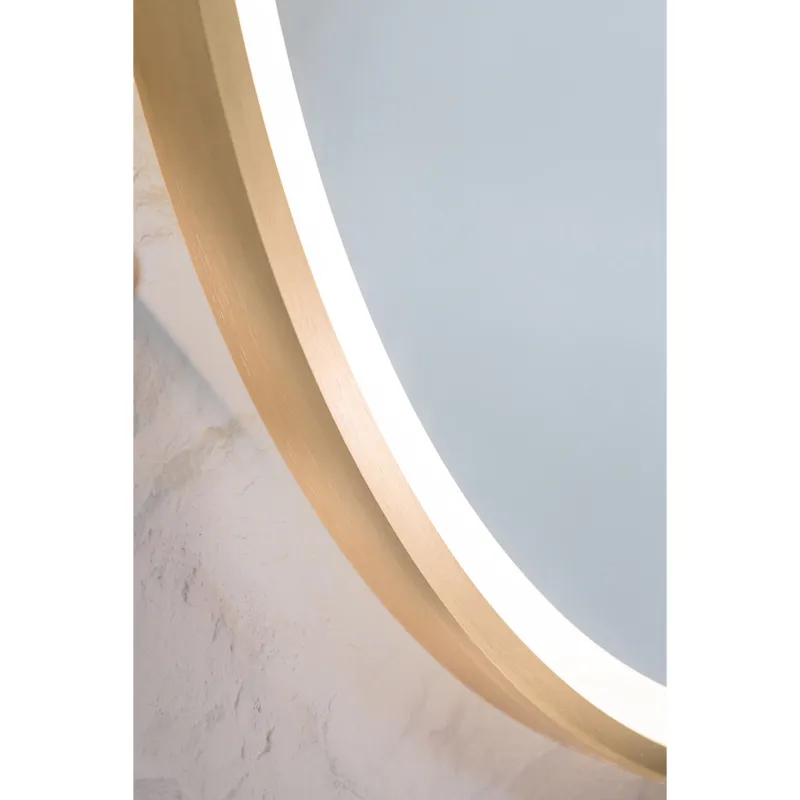 Зеркало Silver Mirrors Делуна/Deluna D800 2.2 (TX ,алюм. профиль, цвет золото, подогрев, сенсорный выключатель)
