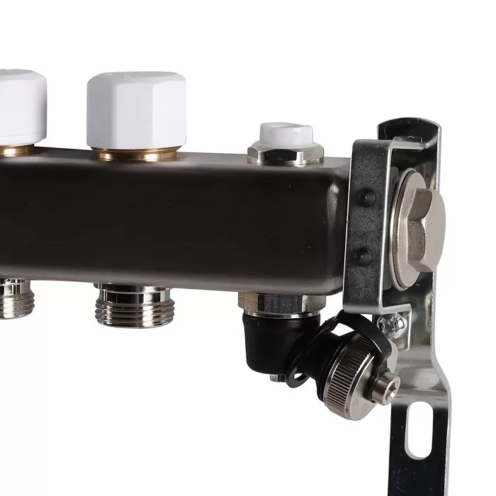 Коллектор Rommer 1"x3/4" на 9 контуров с расходомерами и запорными клапанами (RMS-1201-000009)