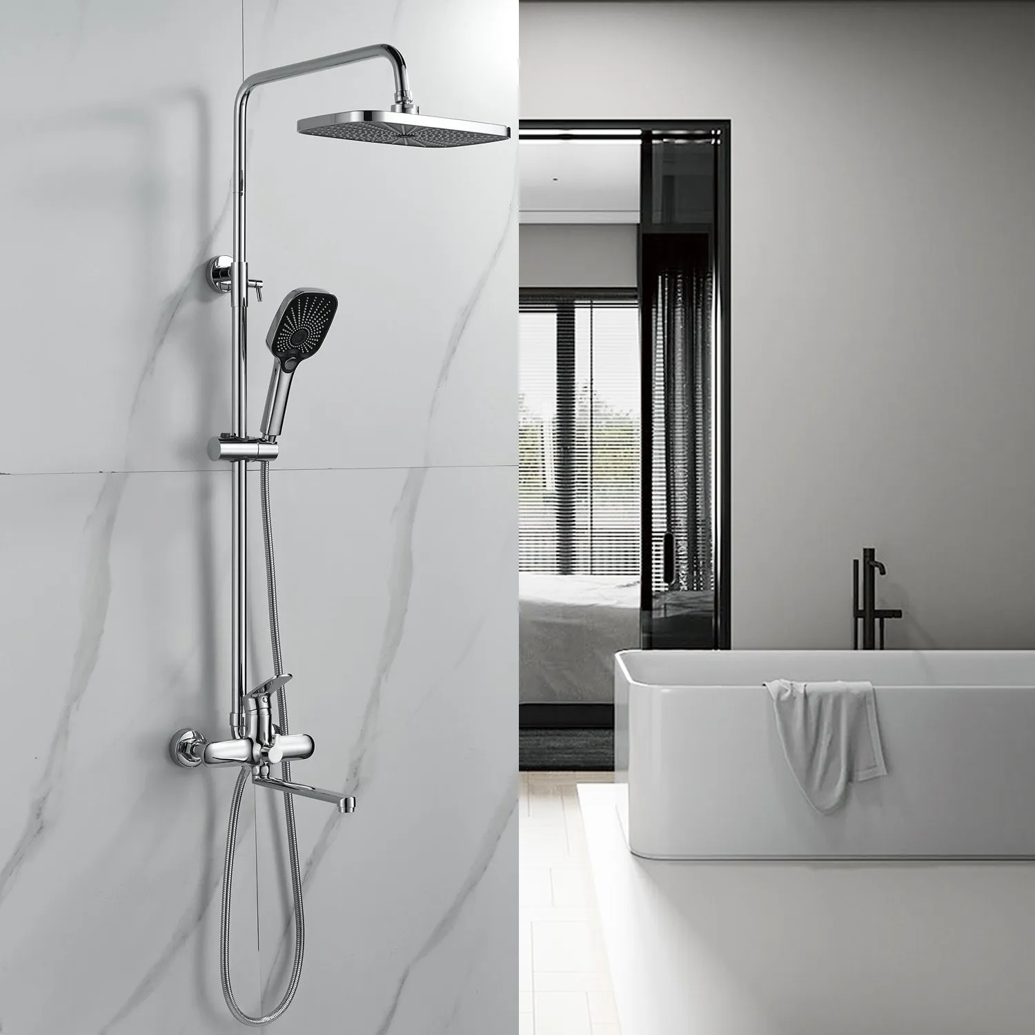 Душевая система Raffine F3685, хром