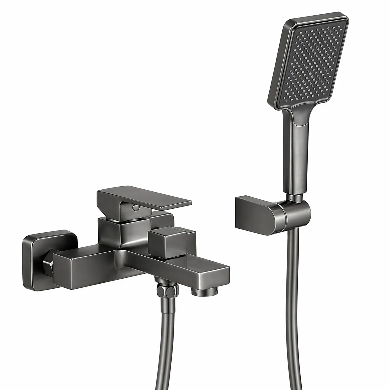 Смеситель для ванны FRAP F3291-29, оружейная сталь