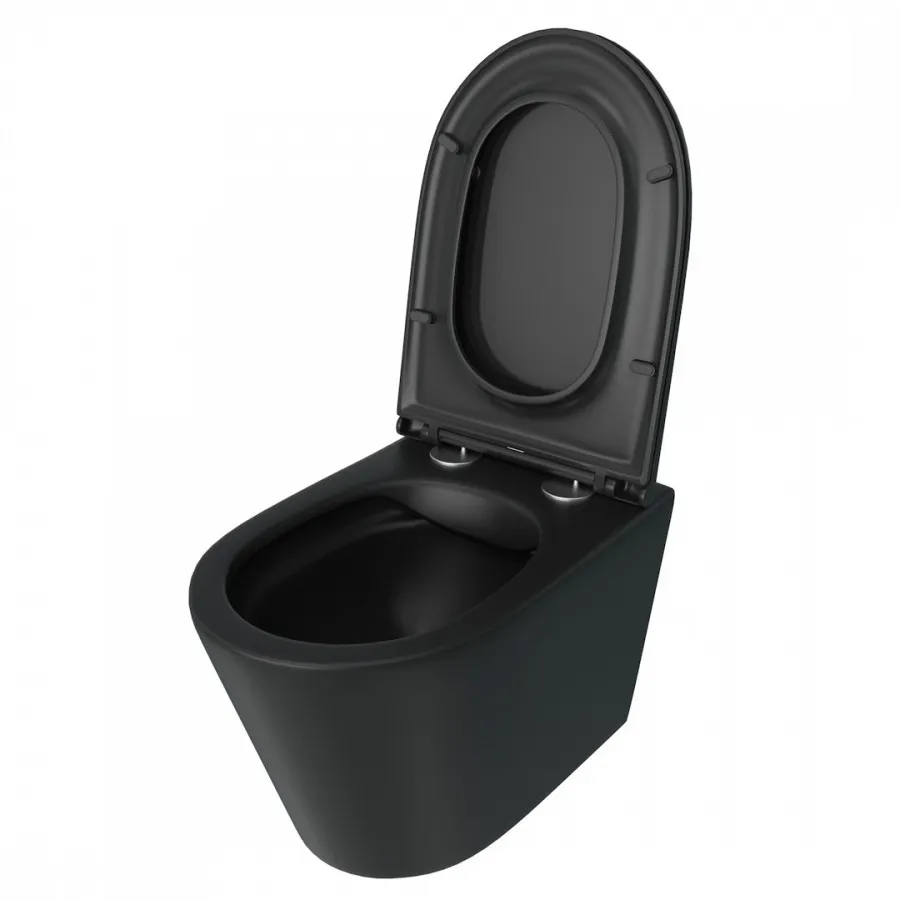 Унитаз подвесной Maretti Florenza безободковый с микролифтом, FL10PBM97-560, черный