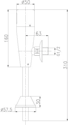 Смеситель для писсуара Lemark Project (LM4654CE)