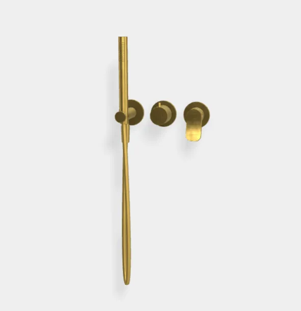 Смеситель для душа Fima Carlo Frattini Flo', брашированное золото (F3819WX8OS)