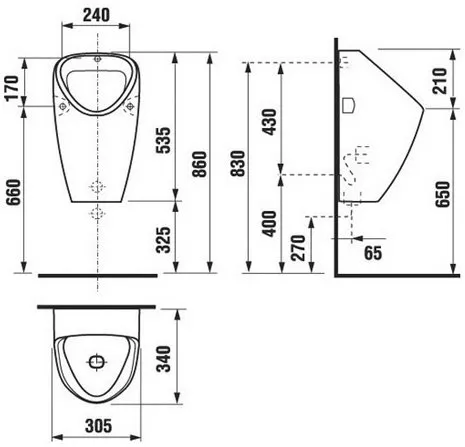 Писсуар Jika Golem с внутренним подводом воды 4306.0.000.000.1