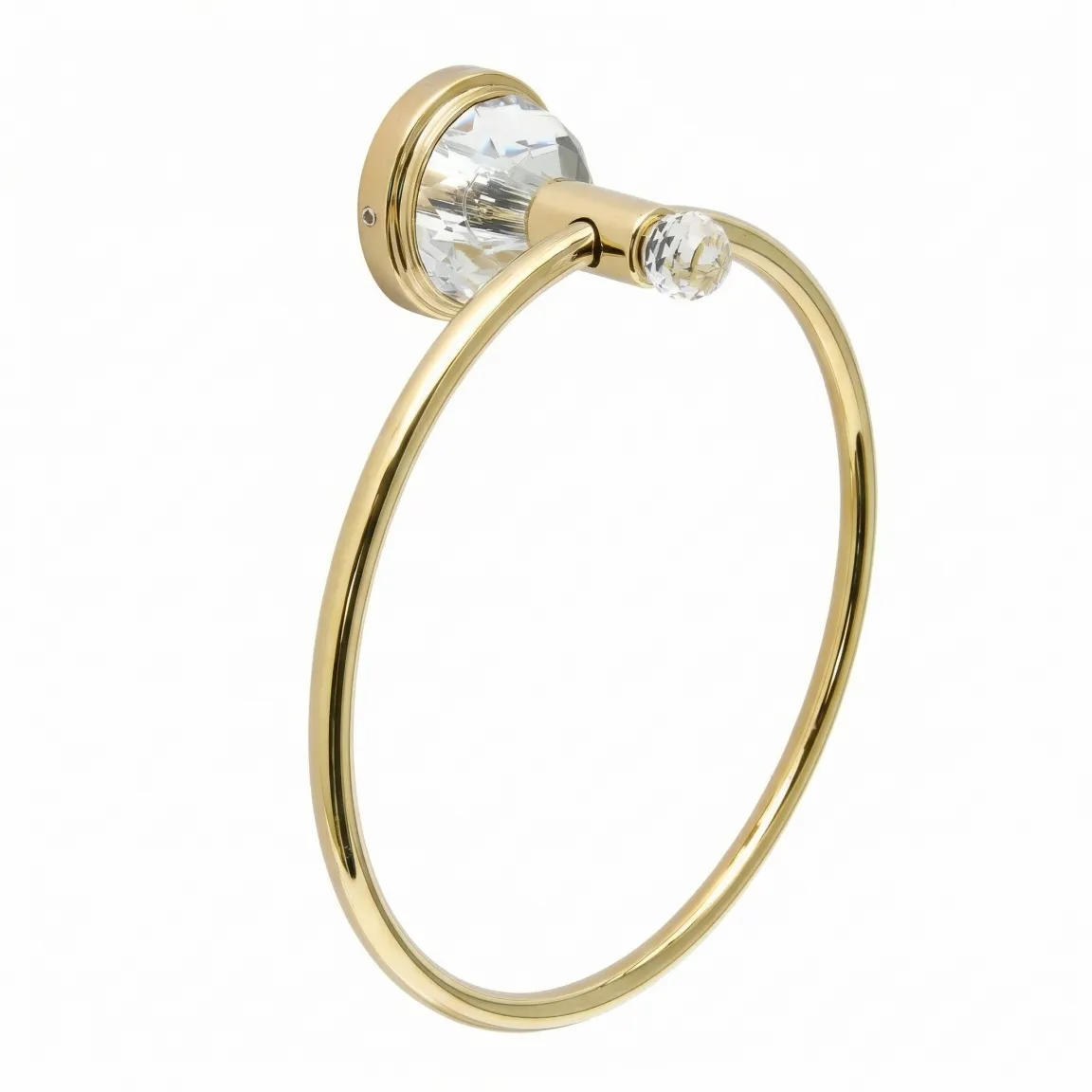 Кольцо для полотенец золото с кристаллами Swarovski BRAVAT (D7286G-SW)