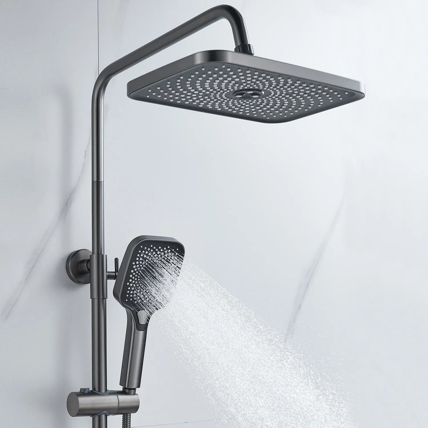 Душевая система Raffine F3696T, оружейная сталь