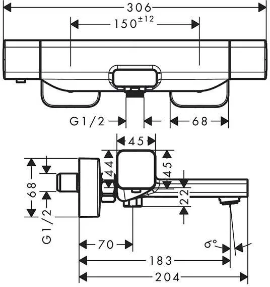 Термостат Hansgrohe Ecostat E для ванны хром (15774000)