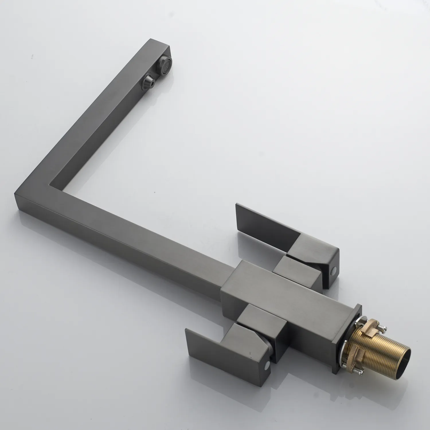 Смеситель для кухни с подключением фильтра Shevanik S148T, оружейная сталь