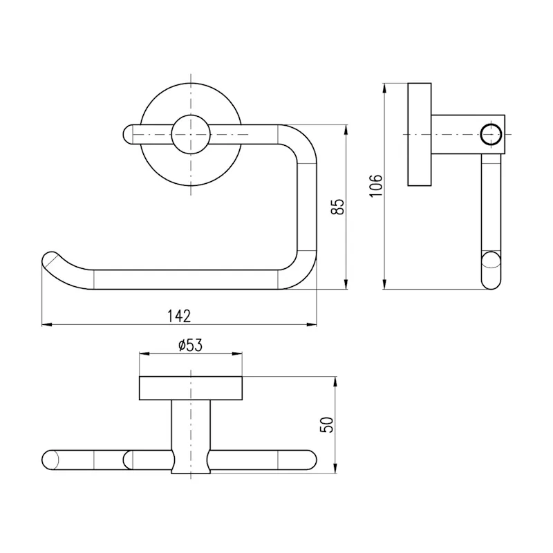 Держатель для туалетной бумаги Rav Slezak COLORADO COA0401ZK, золото брашированное