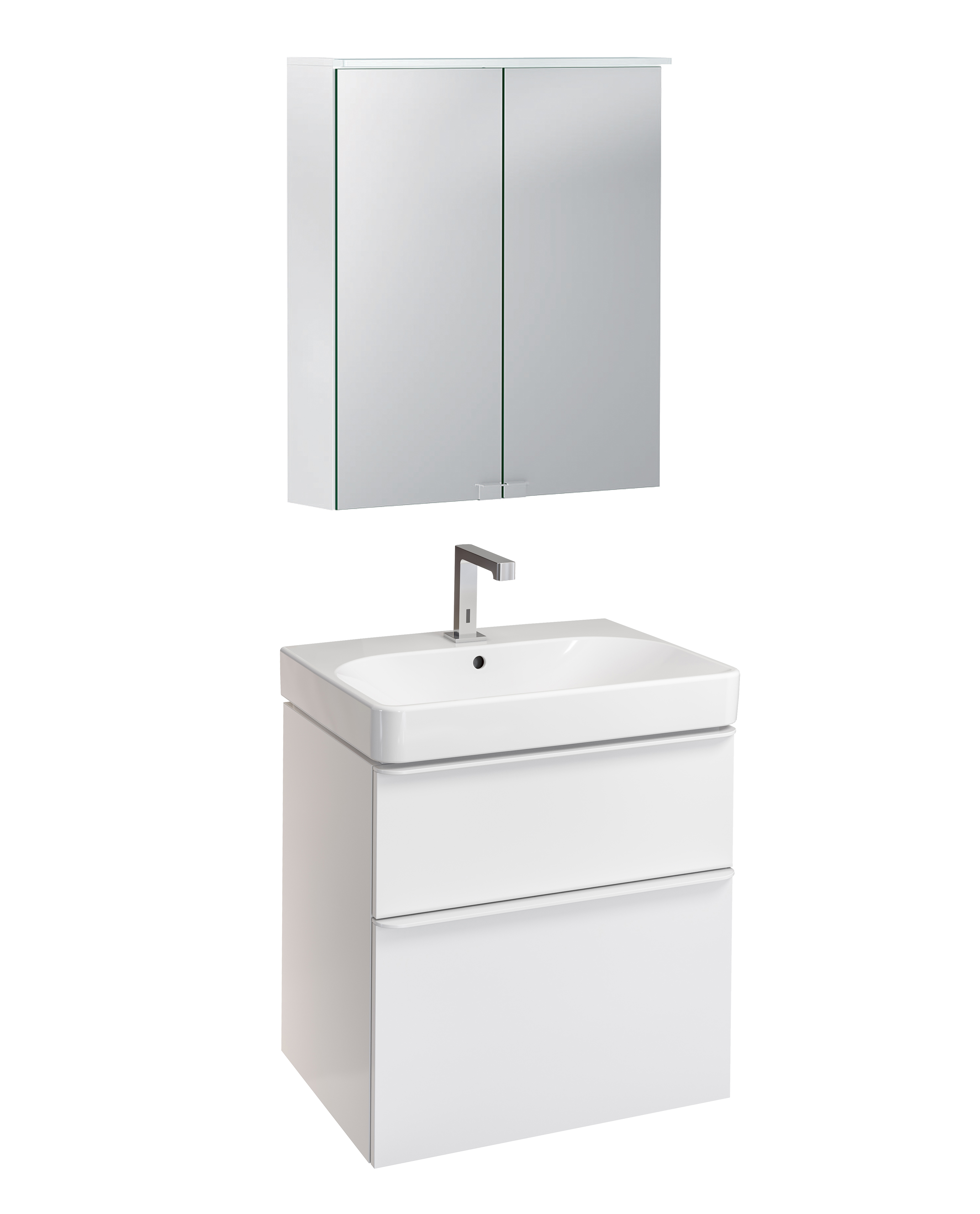 Комплект мебели для ванной Geberit Smyle Square 600х480 мм, белый глянцевый (529.352.00.6)