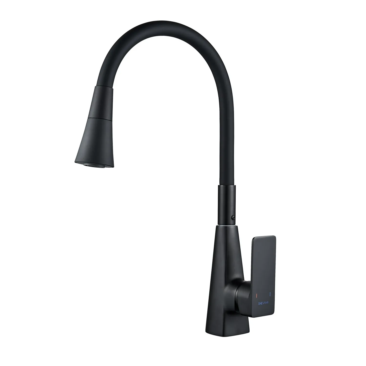 Смеситель для кухни с гибким изливом Shevanik S543H-3, черный