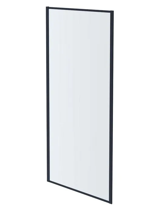 AQ ARI WA 10020GM Неподвижная душевая стенка 1000x2000, для комбинации с дверью, профиль оружейная сталь, стекло прозрачное