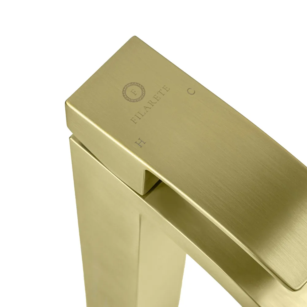 Смеситель для раковины высокий FILARETE Waterfall FL6010MG, матовое золото