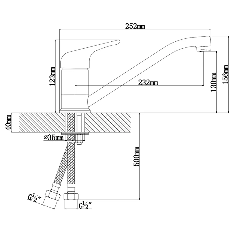 Смеситель для кухни Dr. Gans Нота 319.01L.1123.407, черный
