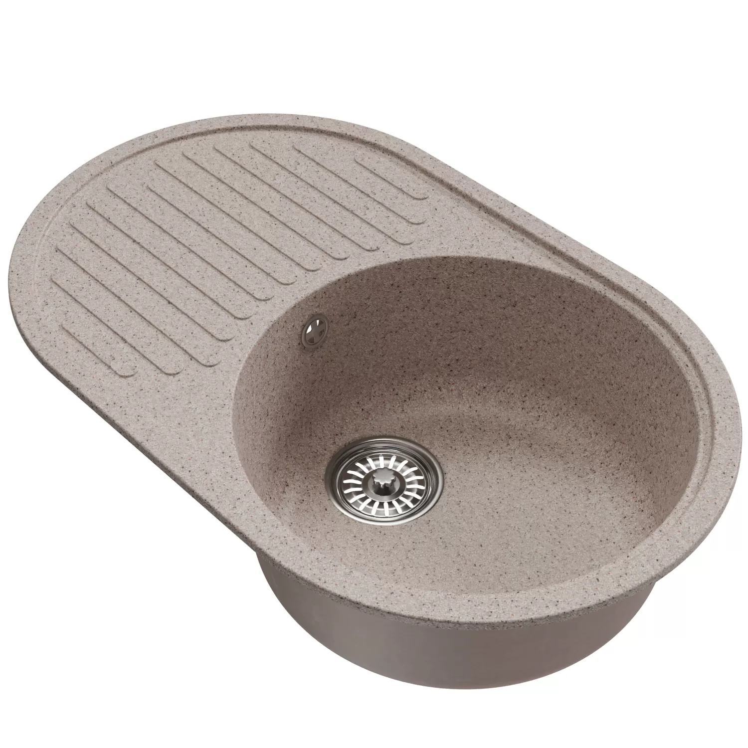 Мойка MIXLINE ML-GM16 овальная с крылом  песочная (302) 730*460*180мм NEW (551924)