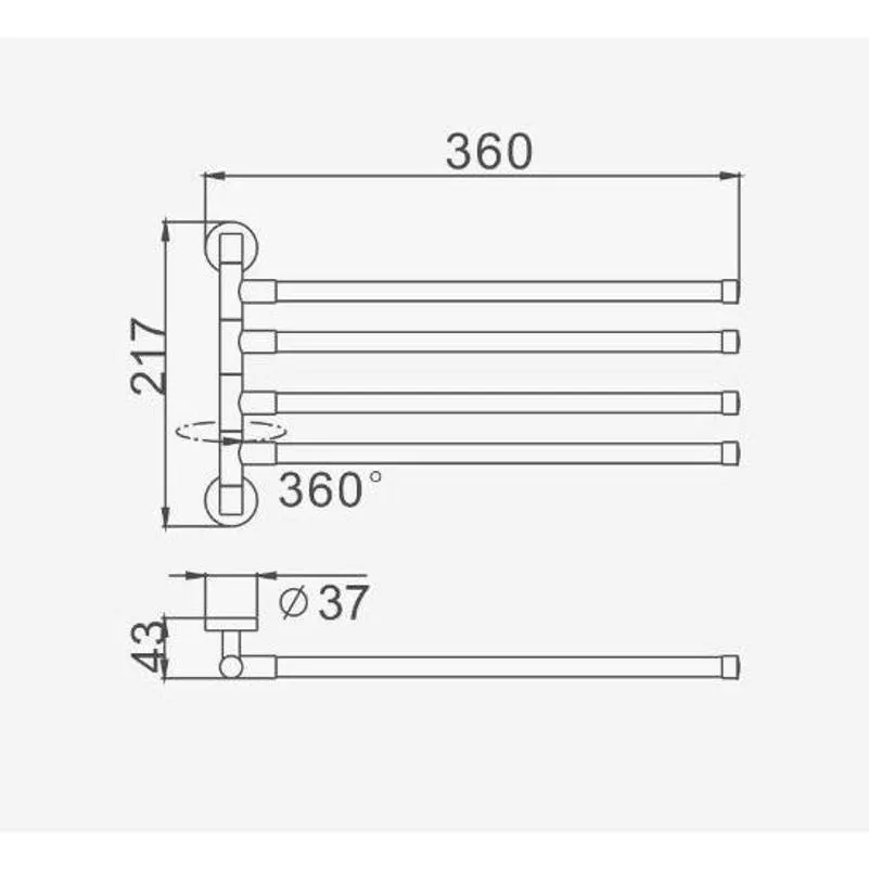 Полотенцедержатель D-Lin D255280, сатин