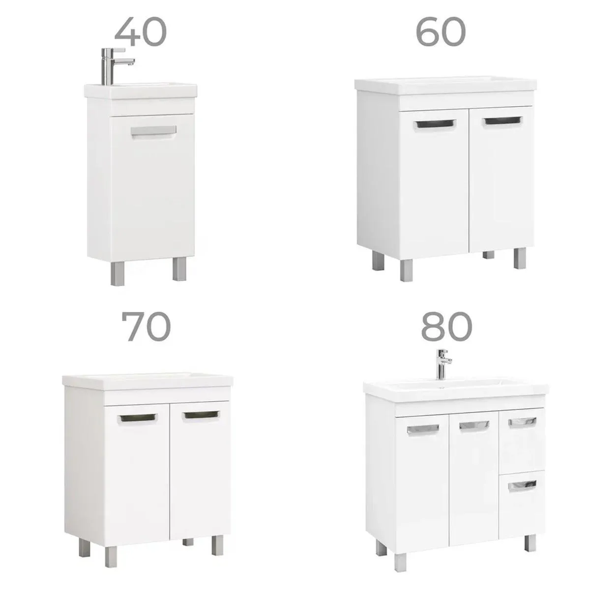 Тумба с раковиной напольная VIGO Plaza 023, 60 см