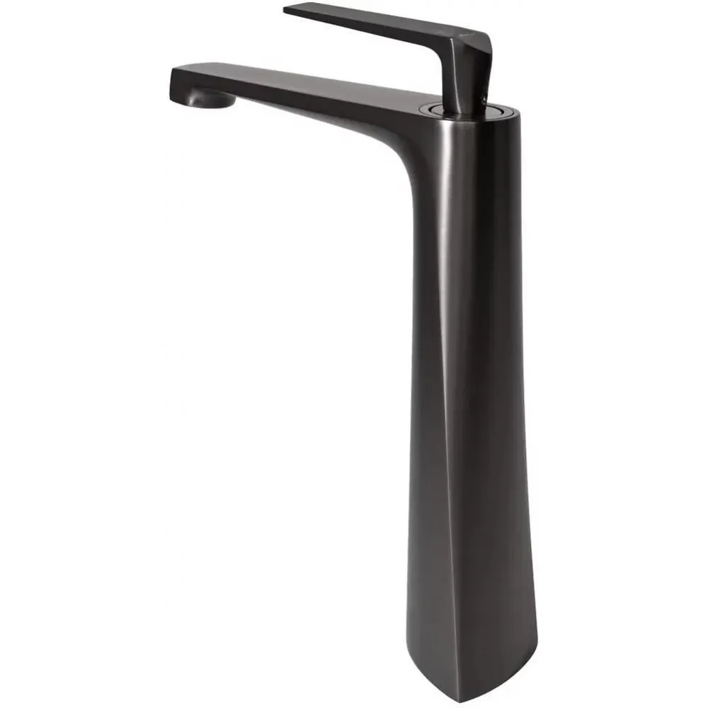 Смеситель для раковины высокий Hansberge H2068BG, графит