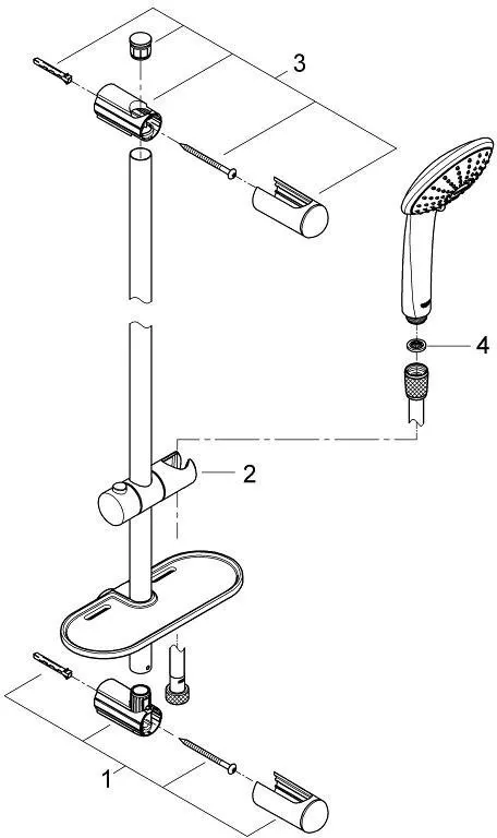 Душевой гарнитур Grohe Euphoria 110 Massage 27226001 хром