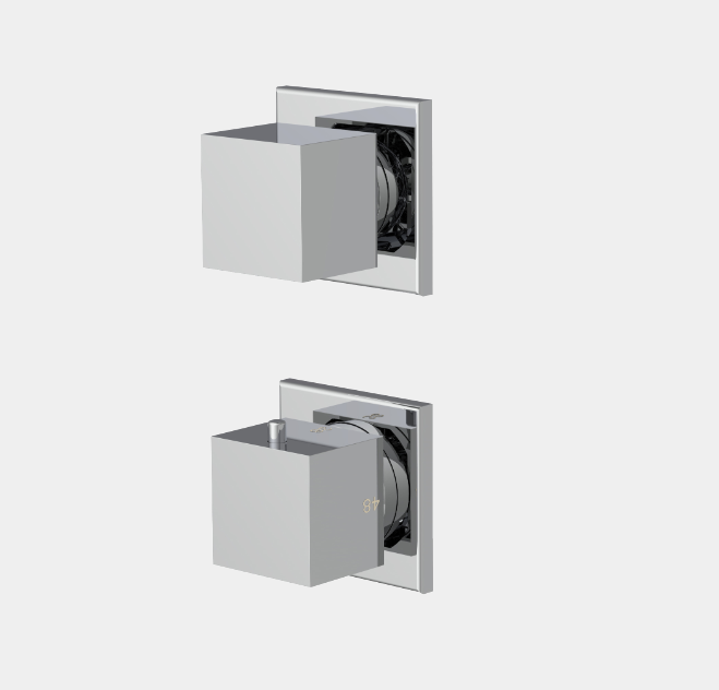 Смеситель для душа Fima Carlo Frattini Fimatherm, на 2 потребителя, золото брашированное (F3963N7OS)