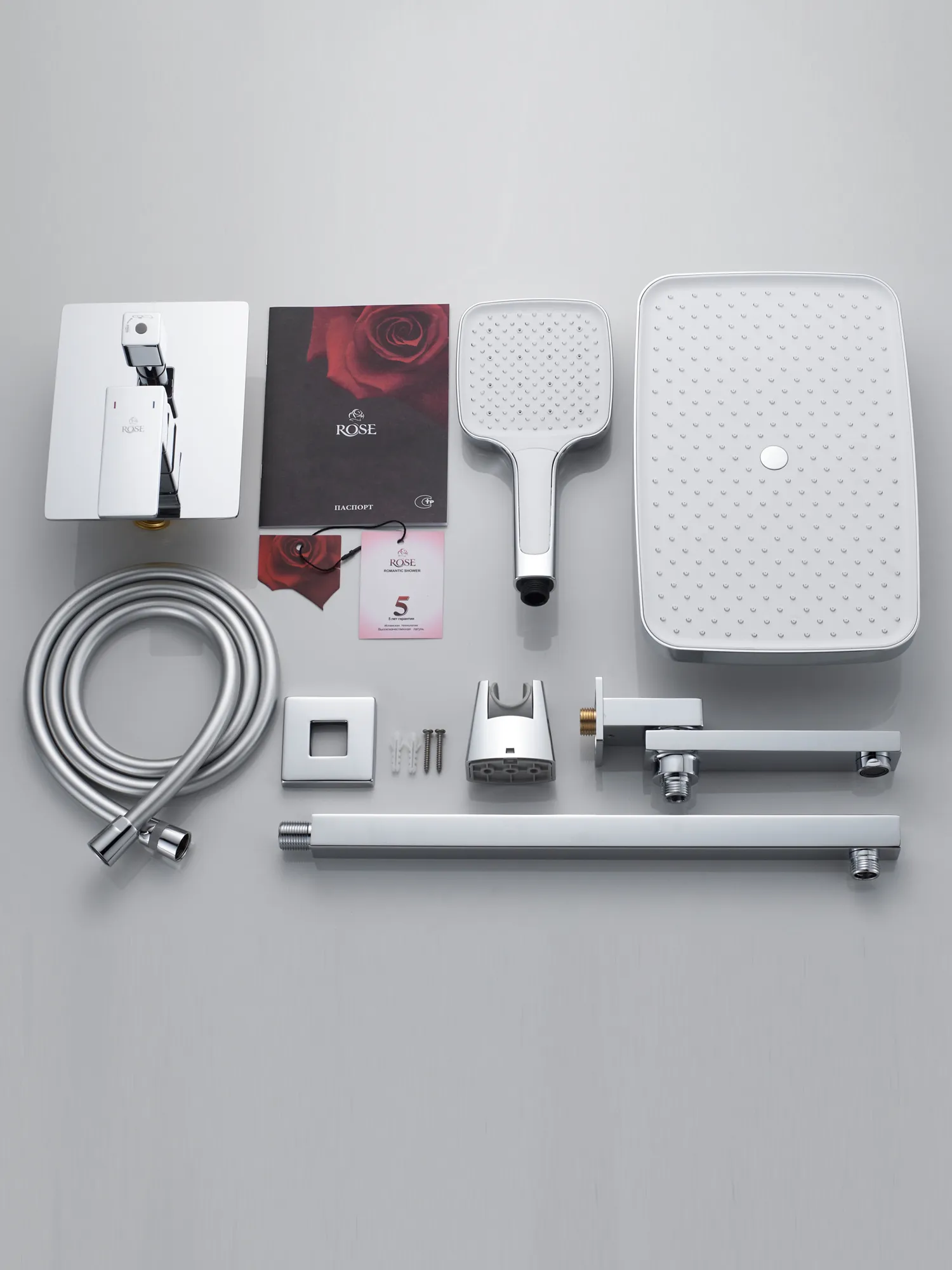 Душевая система встраиваемая Rose R2835, хром