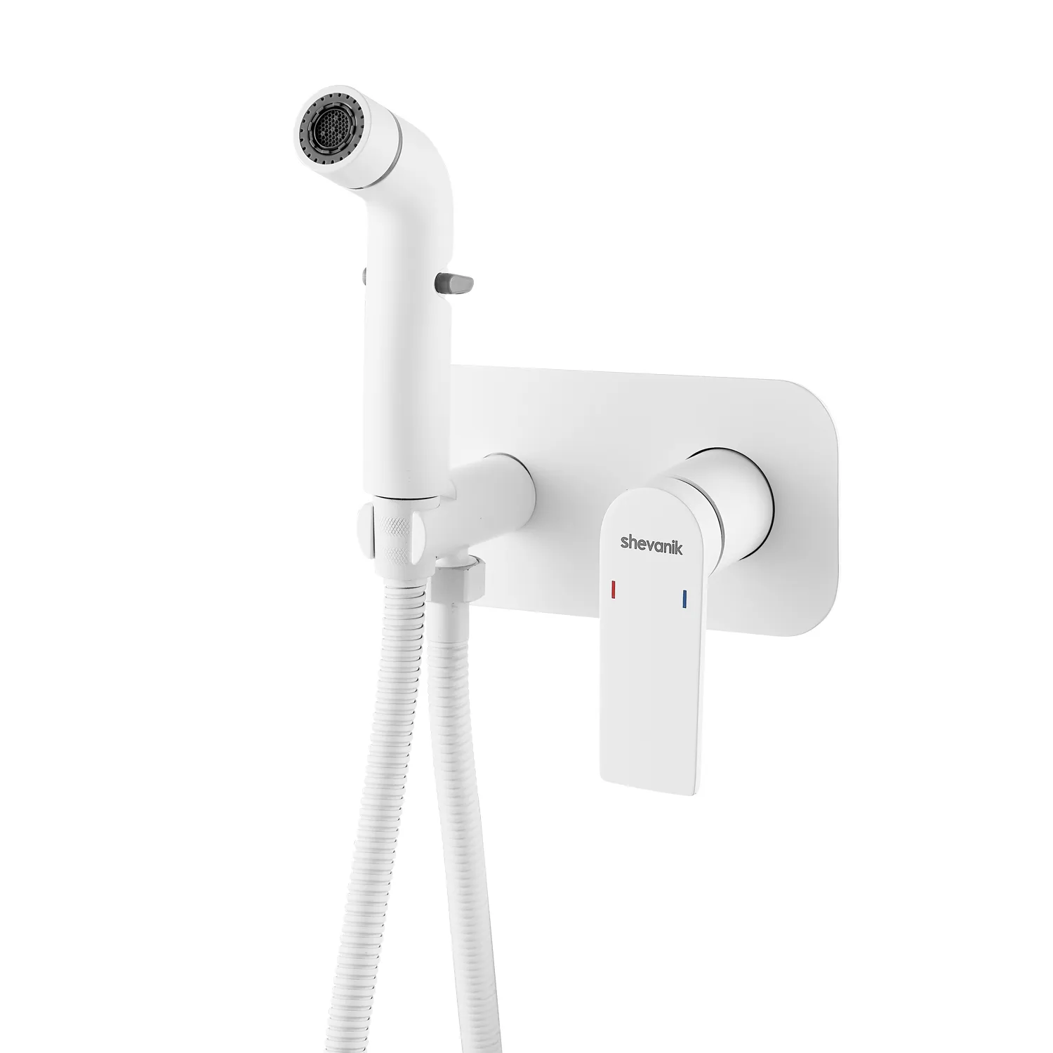 Гигиенический душ со смесителем Shevanik S4105C, белый