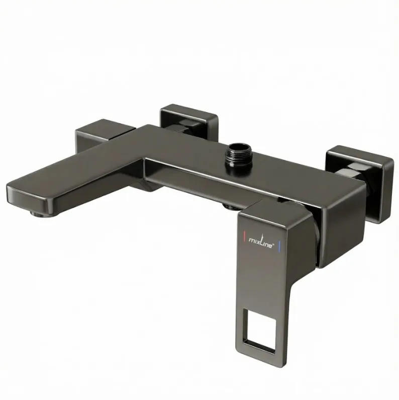 Душевая система 35к MIXLINE МЛ2409Г(ML2409GR) излив лейка 3 позиции +лейка "Тропический душ" ГРАФИТ (557896)