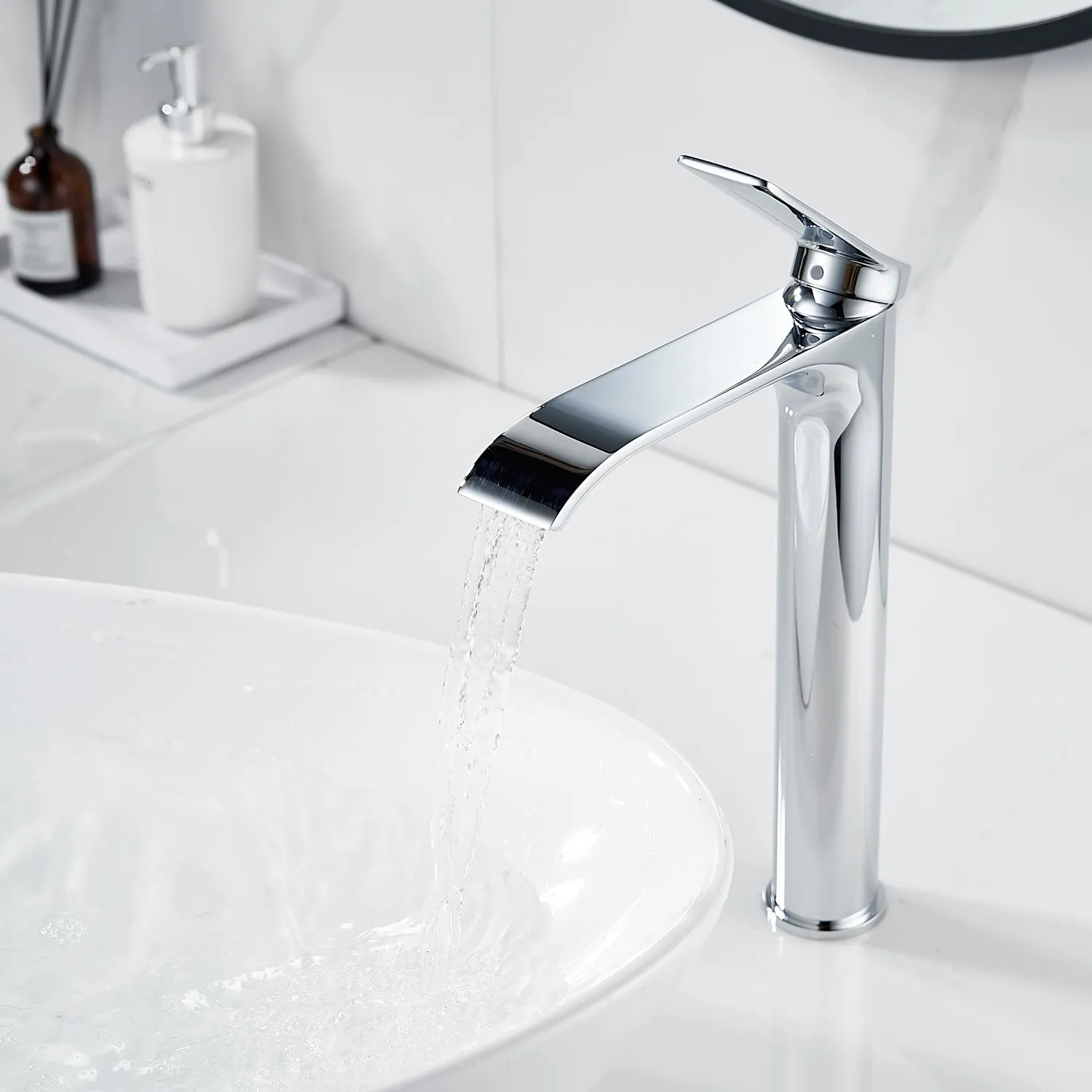 Смеситель для раковины высокий Shevanik S4111, хром