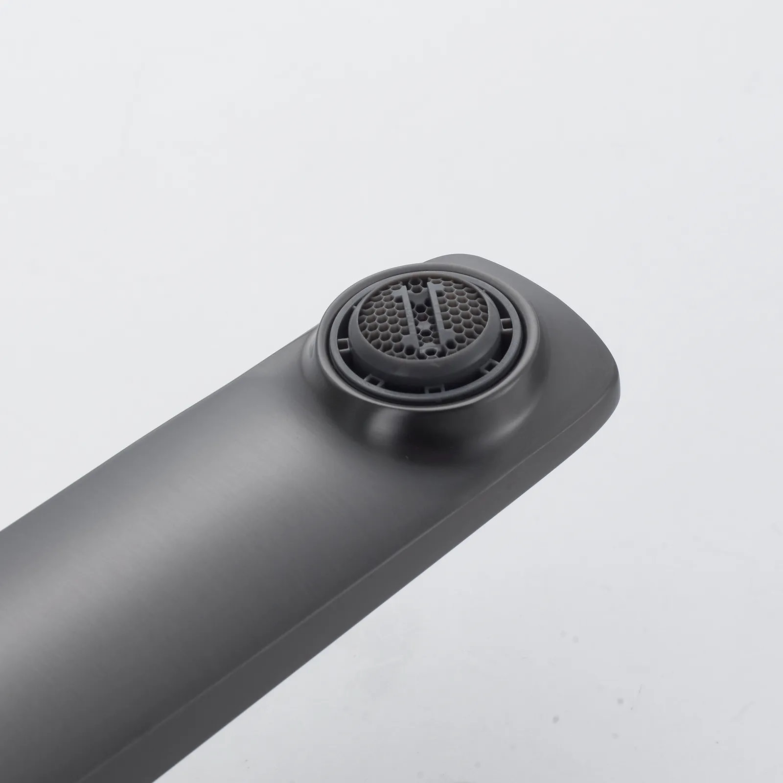 Смеситель для раковины высокий Shevanik S4211T, оружейная сталь