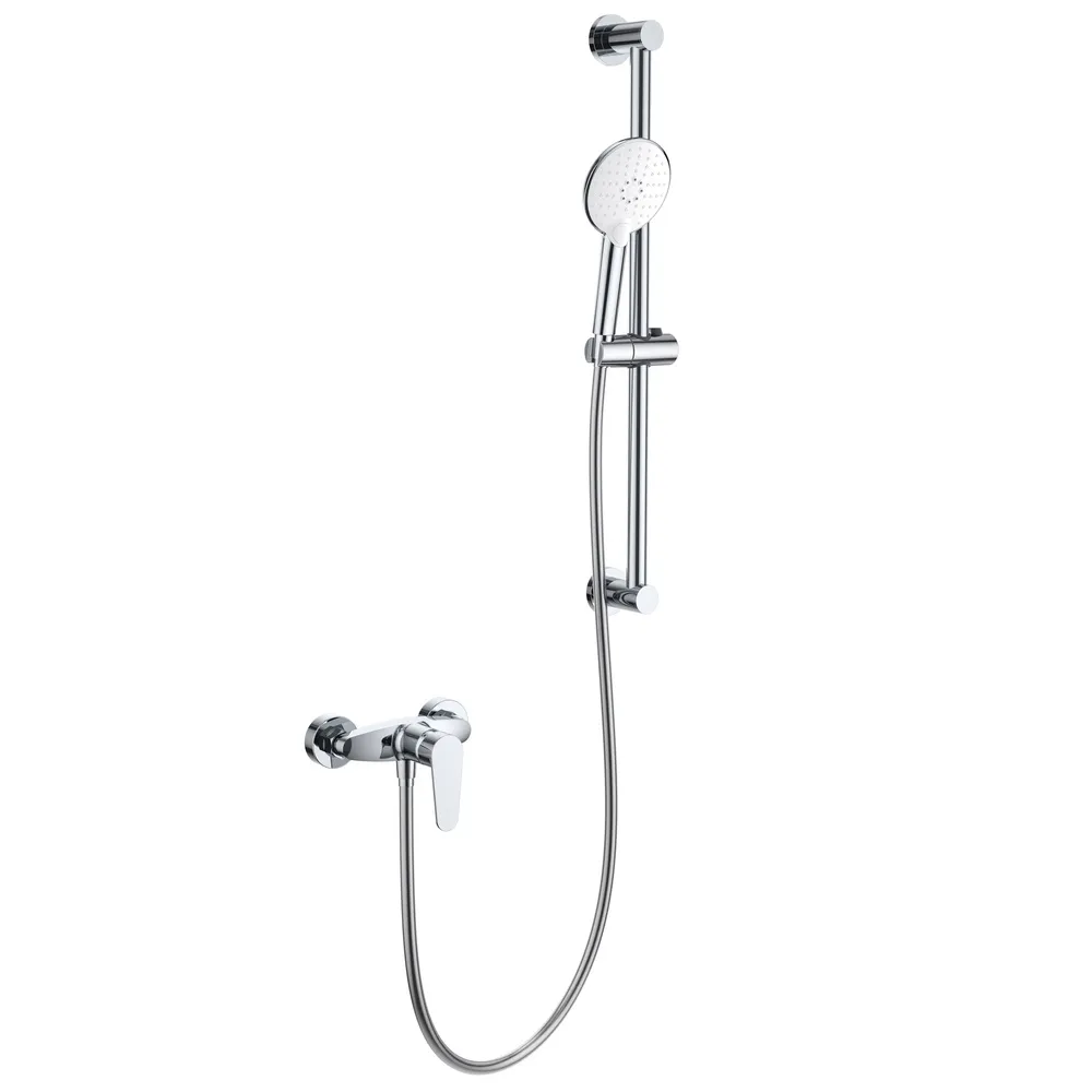  Настенный смеситель для ванны с душевой стойкой BRAVAT (F9809940CP-B-SW)