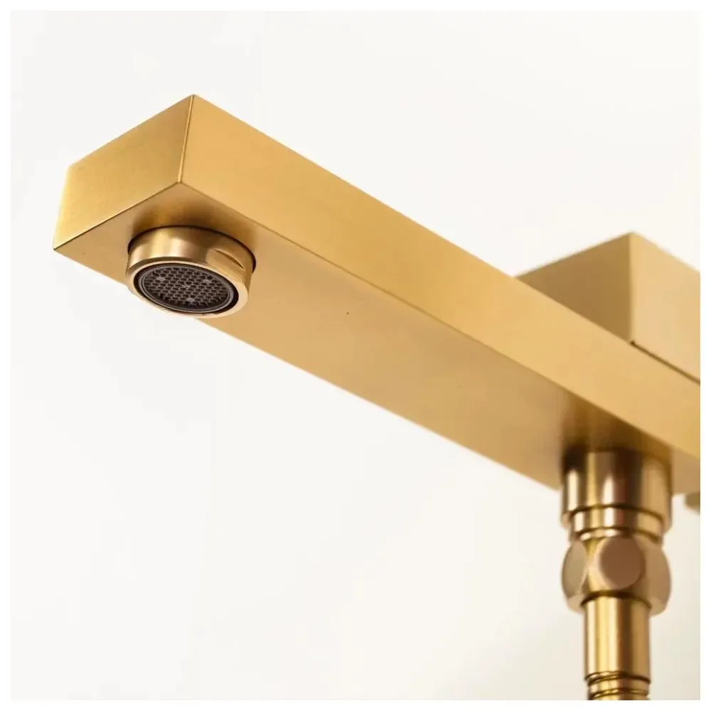 Душевая система встраиваемая Hansberge H6075MG, матовое золото