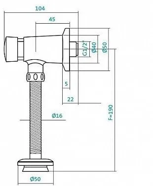 Кран для писсуара Santek Гала 1.WH30.2.089