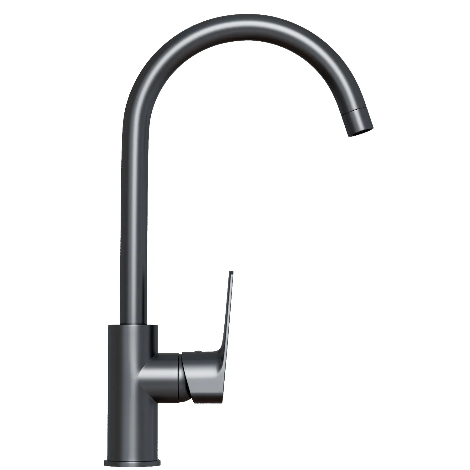Смеситель для кухни 35k MIXLINE МЛ15-031(ML15-031GR)выс.излив б/отв бок п/гайку (без подводки)ГРАФИТ (556665)
