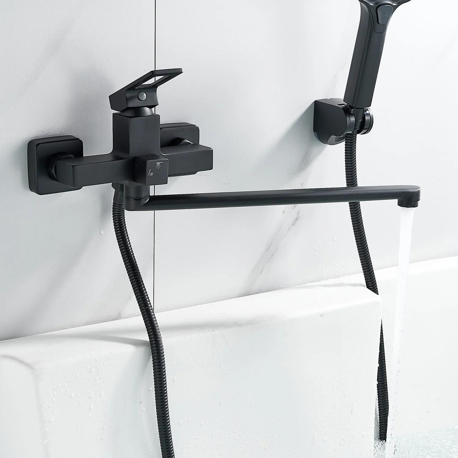 Смеситель для ванны Raffine F2296H, черный