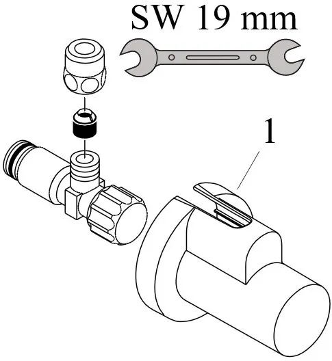 Угловой вентиль Hansgrohe с кожухом хром (13954000)