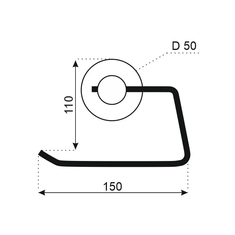 Держатель для туалетной бумаги D-Lin D241111, черный