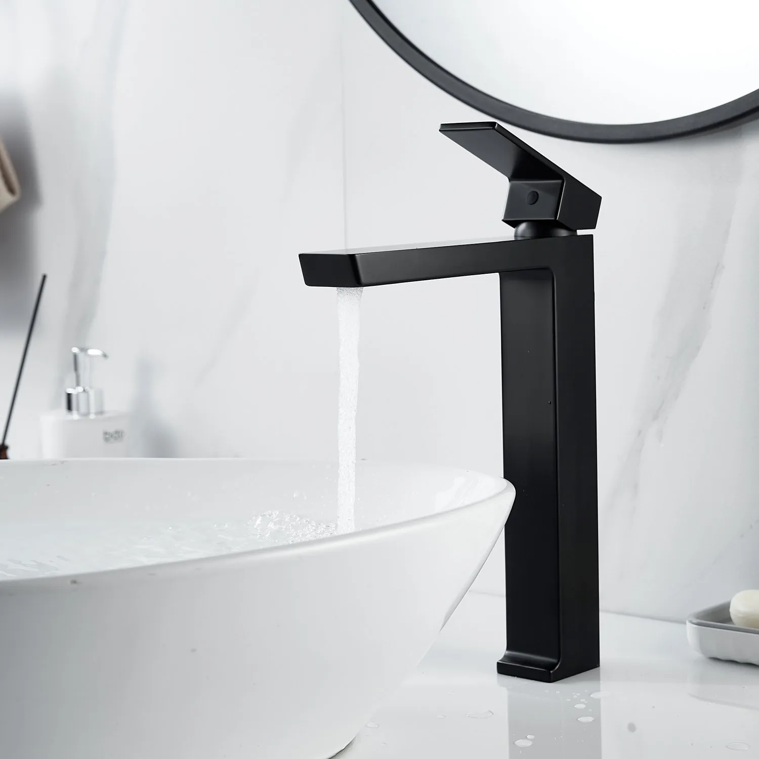 Смеситель для раковины высокий Rose R18H R1811H-1, черный