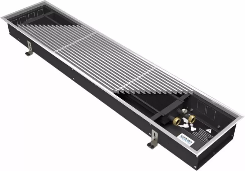 Встраиваемый в пол конвектор Varmann Ntherm 370x90x2400 мм с естественной конвекцией (N 370.90.2400 RR U EV1)