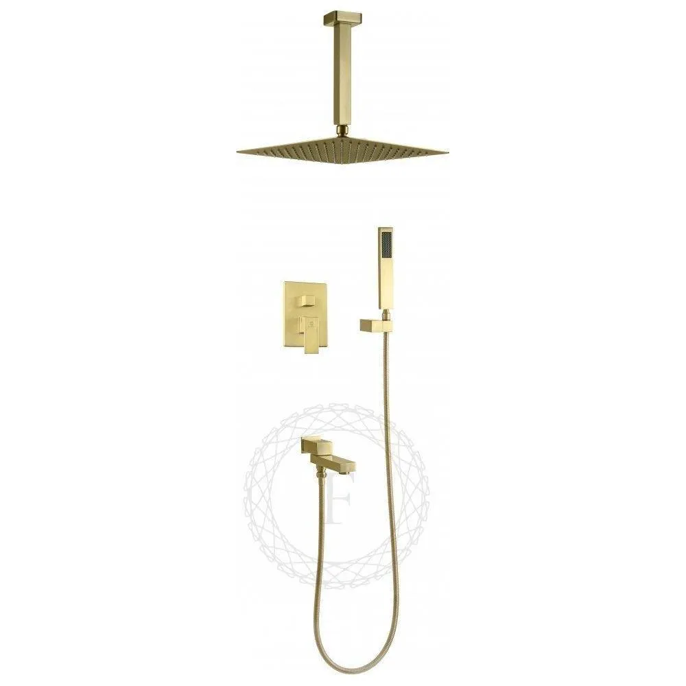 Душевая система встраиваемая FILARETE Fing FL1042MG, матовое золото
