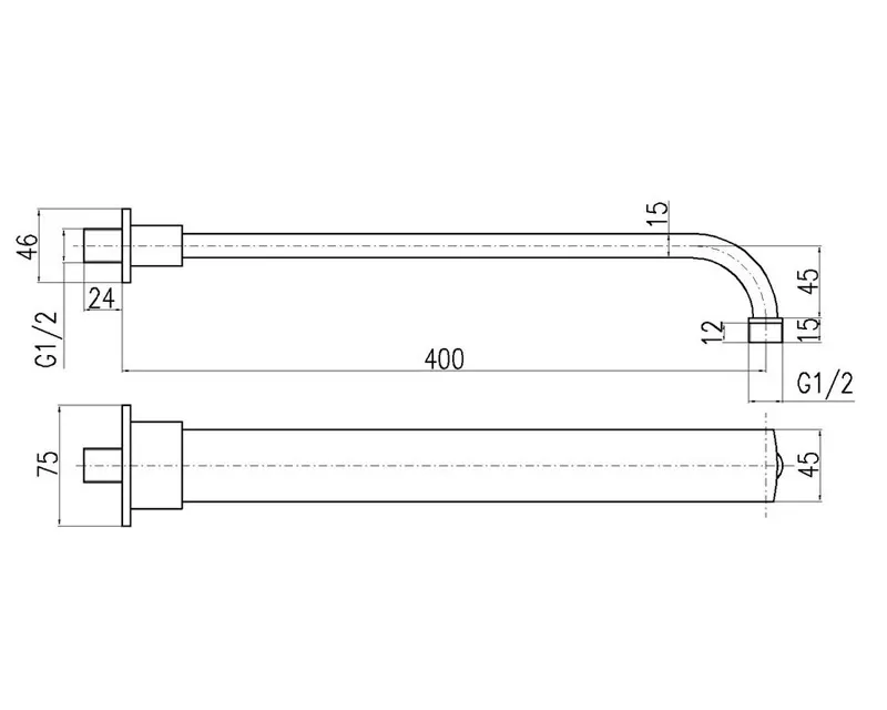 Кронштейн для верхнего душа Rav Slezak MD0701